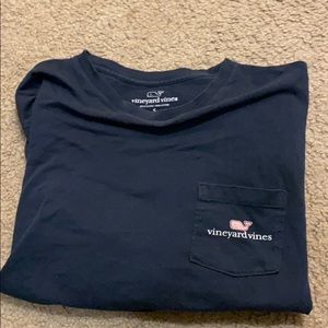 Navy blue vineyard vines long sleeve shirt
